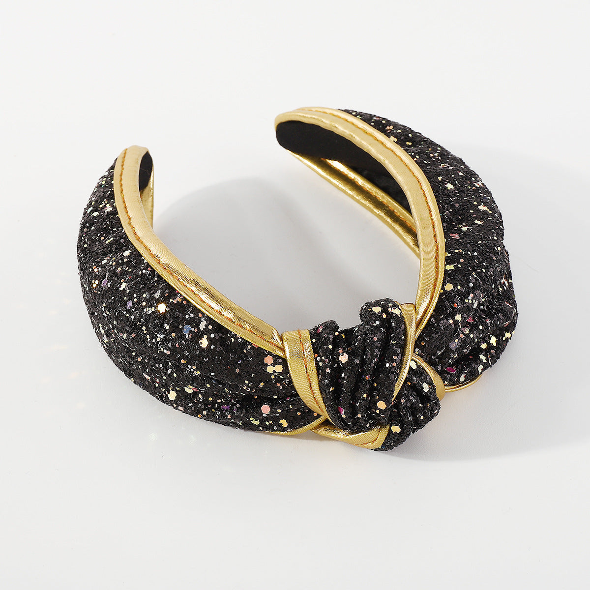 Diadema De Tela De Banda Ancha De Lentejuelas al por mayor